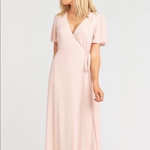 Noelle Flutter Wrap Dress - Maxi